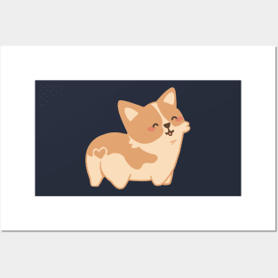 Corgi Heart Posters and Art